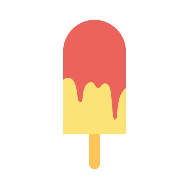 Düz simge vektör tasarımlı dondurma