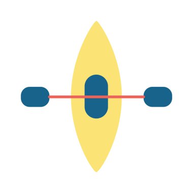 Kano teknesi düz stil ikon vektör tasarımı
