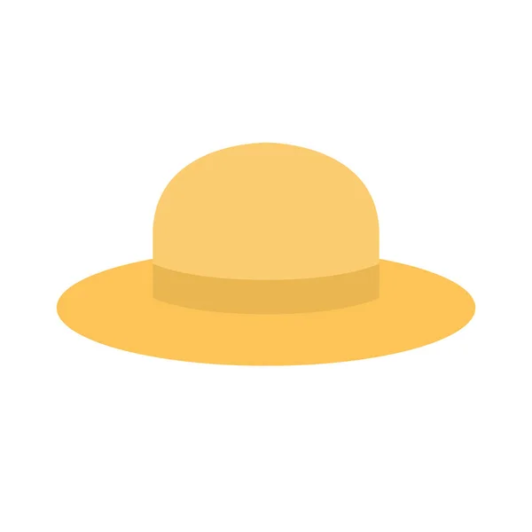 Sombrero estilo plano icono vector diseño — Vector de stock