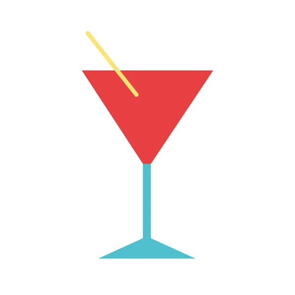Cocktail flat style icon vector design — Stock Vector