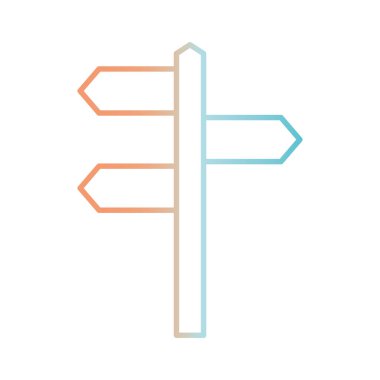 yol işareti gradyan biçim vektör tasarımı