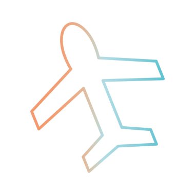 uçak gradyanı biçim vektör tasarımı