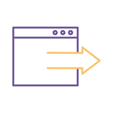 Ok satırı biçim vektör tasarımlı web sitesi