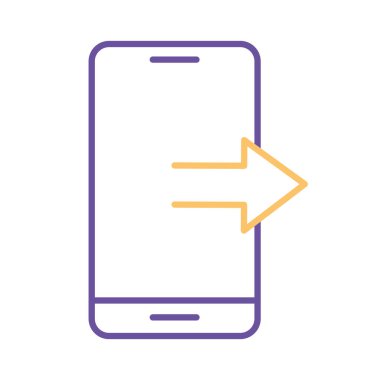 ok satırı biçim vektör tasarımlı akıllı telefon