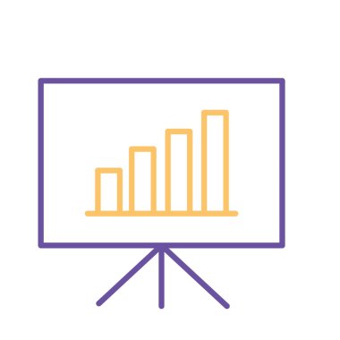 Pano satırı biçim vektör tasarımında çubuk grafiği
