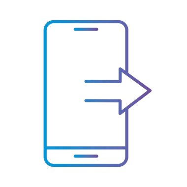 ok gradyan biçim vektör tasarımlı akıllı telefon