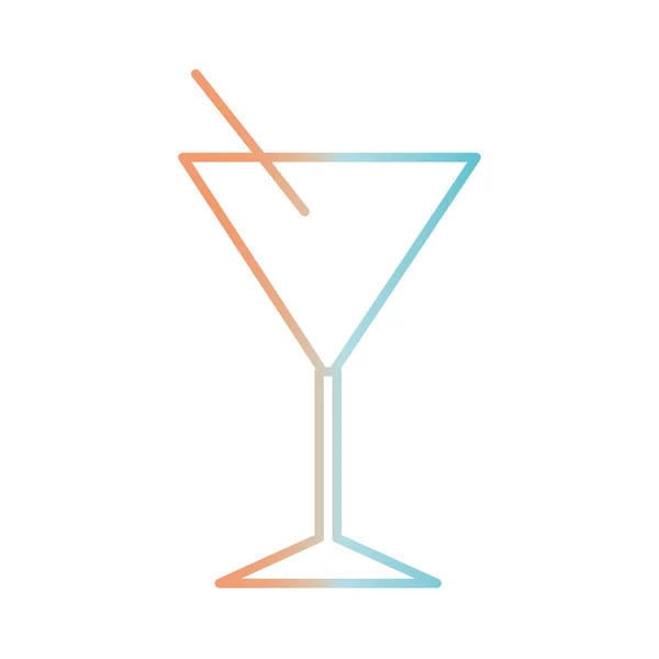 Cocktail gradiënt stijl pictogram vector ontwerp — Stockvector