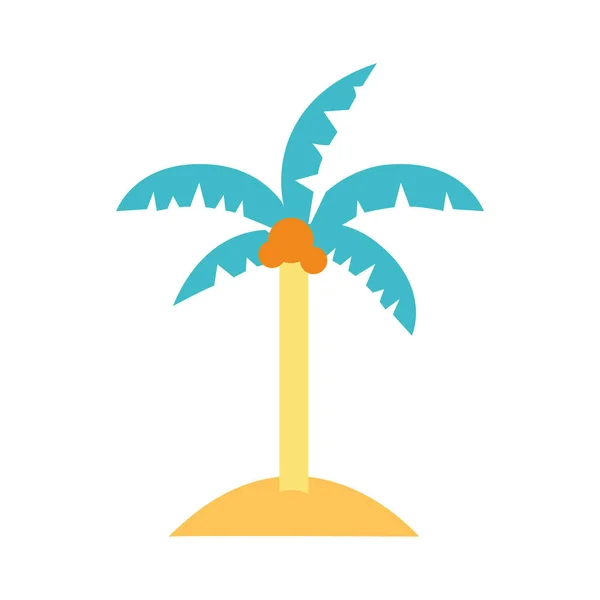Palmiye ağacı düz biçim vektör tasarımı — Stok Vektör