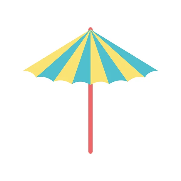 Striped umbrella flat style icon vector design — Stock Vector