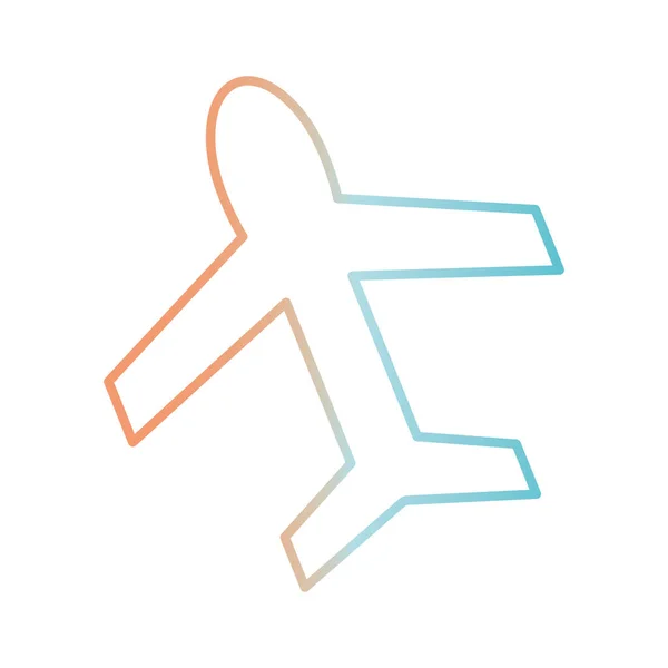 Conception vectorielle icône de style dégradé d'avion — Image vectorielle