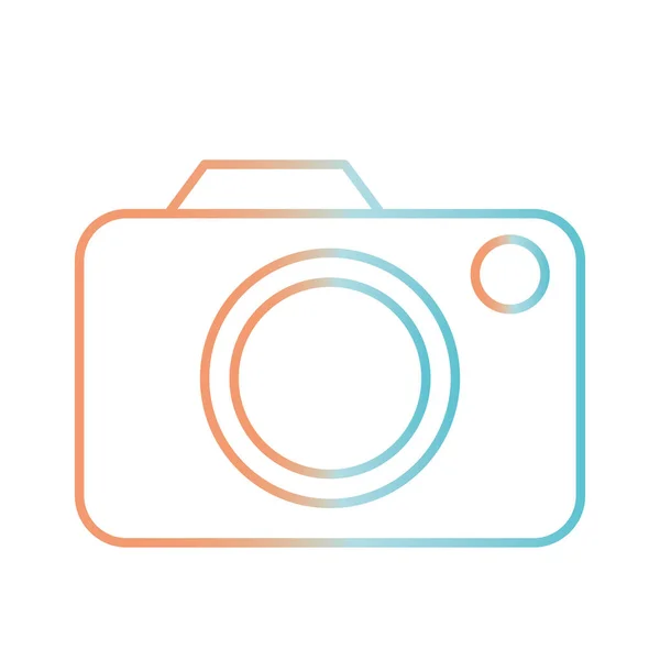 Dispositivo della fotocamera gradiente stile icona vettoriale design — Vettoriale Stock