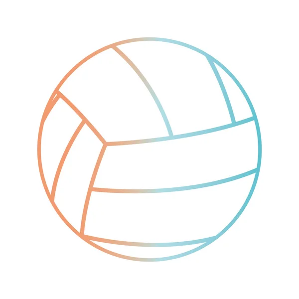 Ball of volleyball gradient style icon vector design — Stock Vector