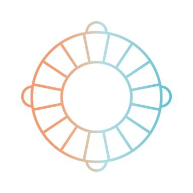 yaz çizgili yüzen gradyan biçim ikon vektör tasarımı