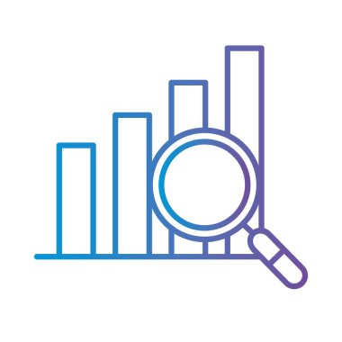 lupe gradyan biçim vektör tasarımlı çubuk grafiği