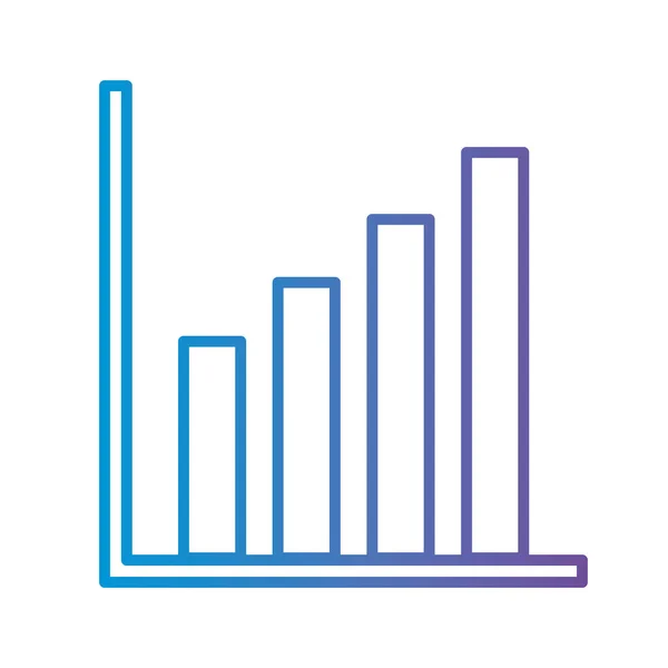 Barres graphique gradient style icône vectoriel design — Image vectorielle