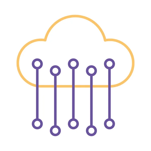 Projektowanie ikony wektora w stylu cloud computing — Wektor stockowy