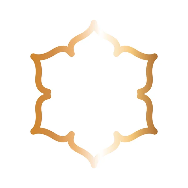 Орнамент у квітковій формі золотий векторний дизайн — стоковий вектор