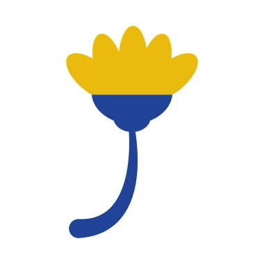 çiçek düz biçim ikon vektör tasarımı