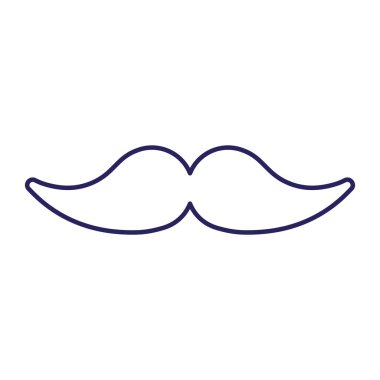 Bıyık çizgisi biçim vektör tasarımı