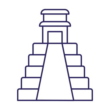 Meksika piramit çizgisi biçim vektör tasarımı