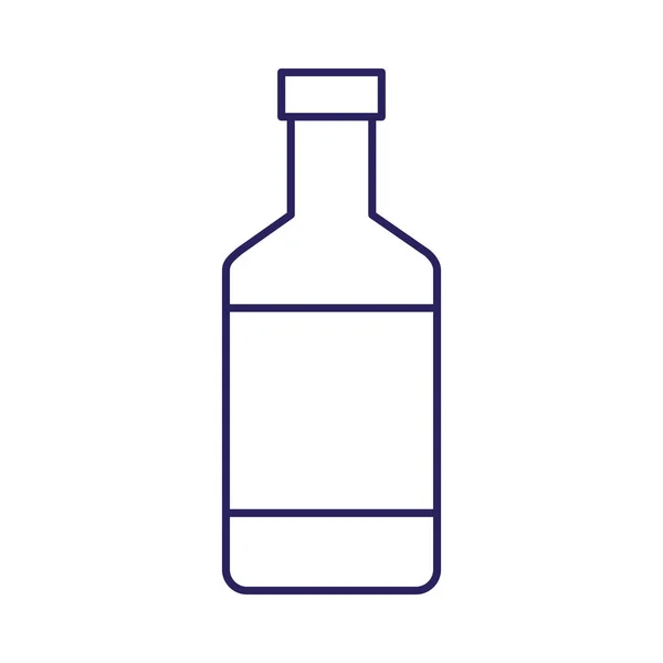 Alkohol flaska linje stil ikon vektor design — Stock vektor