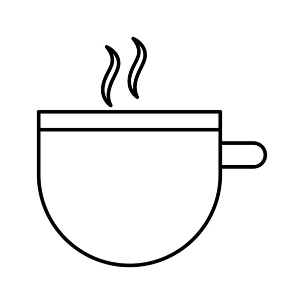 Filiżanka herbaty linii styl ikona wektor projektu — Wektor stockowy