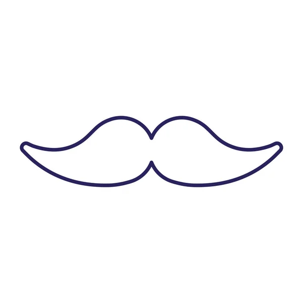 Moustache ligne style icône vectoriel design — Image vectorielle