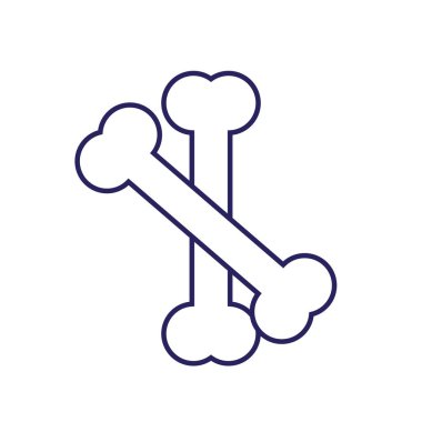 kemik çizgisi biçim ikon vektör tasarımı