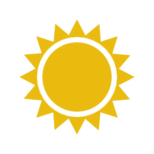 Diseño de vector de icono de estilo plano sol — Vector de stock