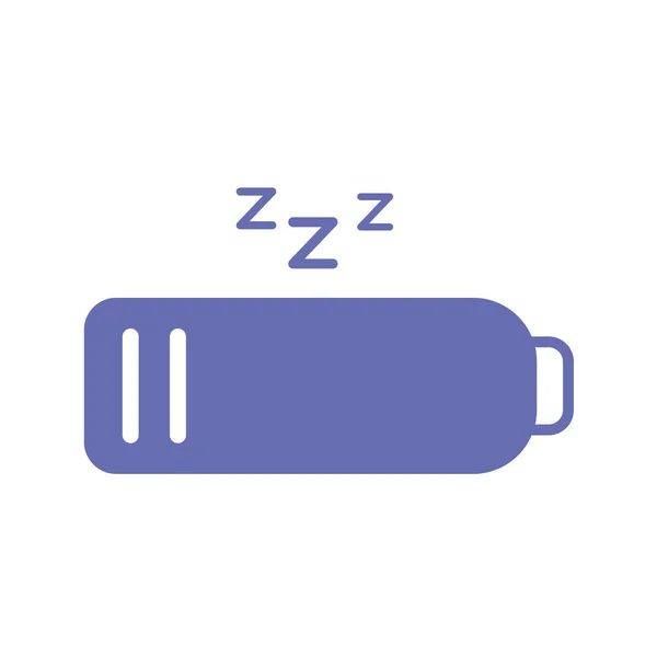 Ύπνο γραμμή μπαταρίας και συμπληρώστε στυλ εικονίδιο διανυσματικό σχεδιασμό — Διανυσματικό Αρχείο