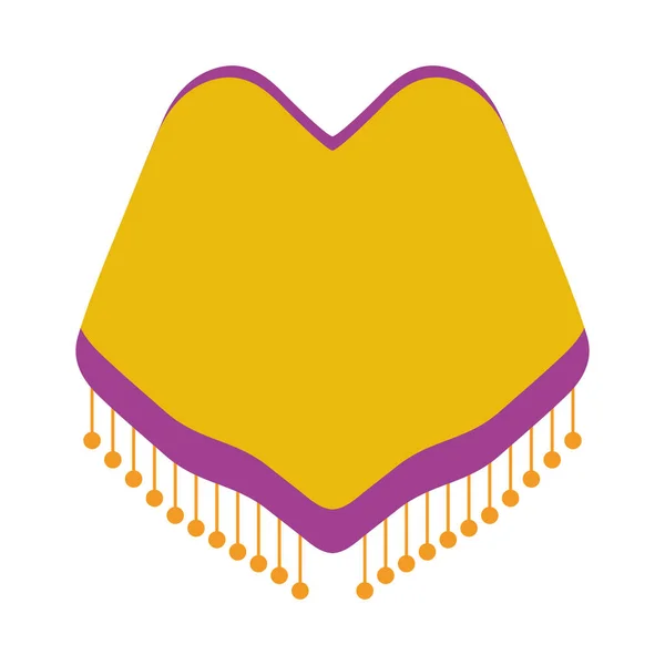Mexican poncho flat style icon vector design — стоковий вектор