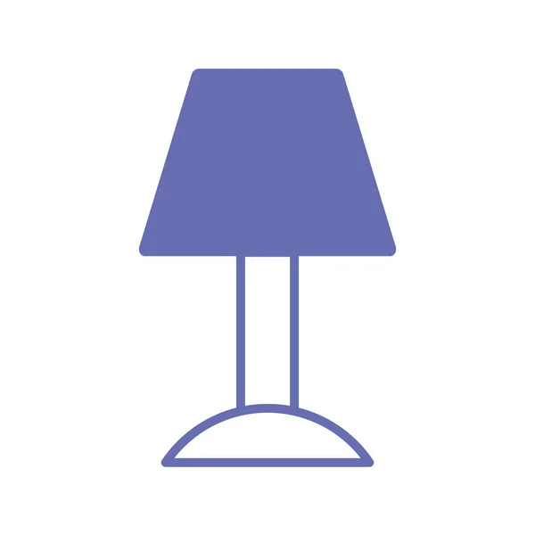 Linha de lâmpada home e design de vetor ícone de estilo de preenchimento — Vetor de Stock