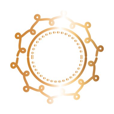 Çiçek şeklindeki altın vektör tasarımı süslemeleri