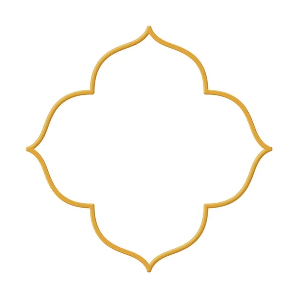 Орнамент рамы золотой вектор конструкции — стоковый вектор