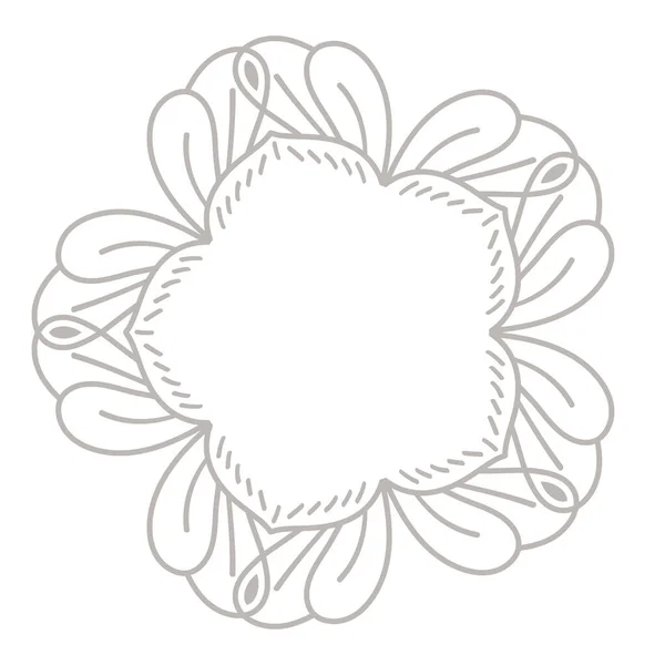 Ornament ve tvaru květu stříbrný vektor design — Stockový vektor
