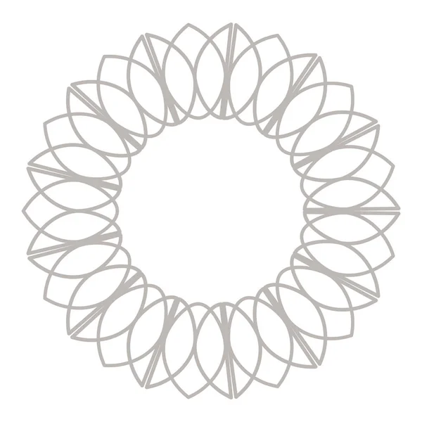 Ornamento en forma de flor de plata vector de diseño — Vector de stock