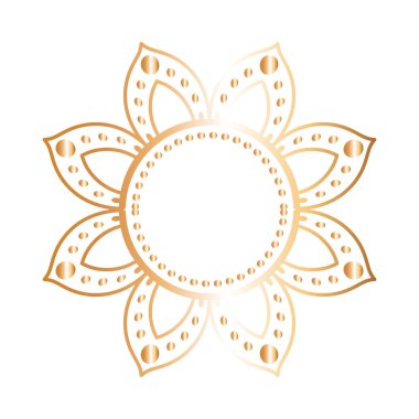 Çiçek şeklindeki altın vektör tasarımı süslemeleri