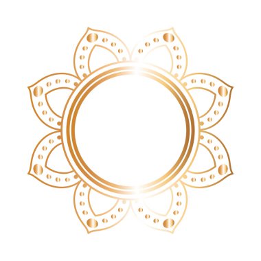 Çiçek şeklindeki altın vektör tasarımı süslemeleri