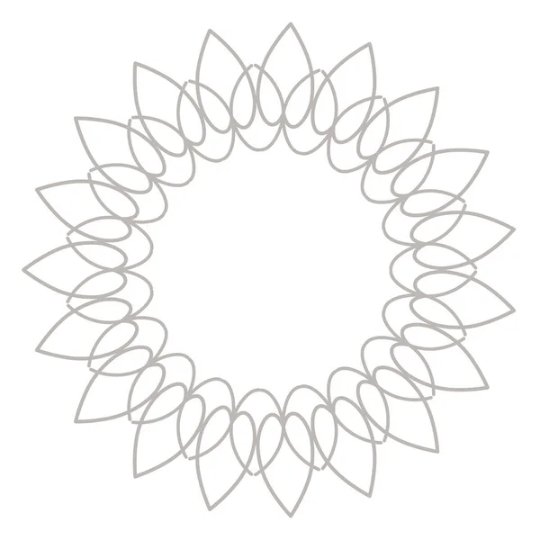 Dísz virág alakú ezüst vektor design — Stock Vector