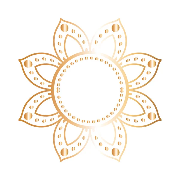 Ornamento en forma de flor de oro vector de diseño — Archivo Imágenes Vectoriales