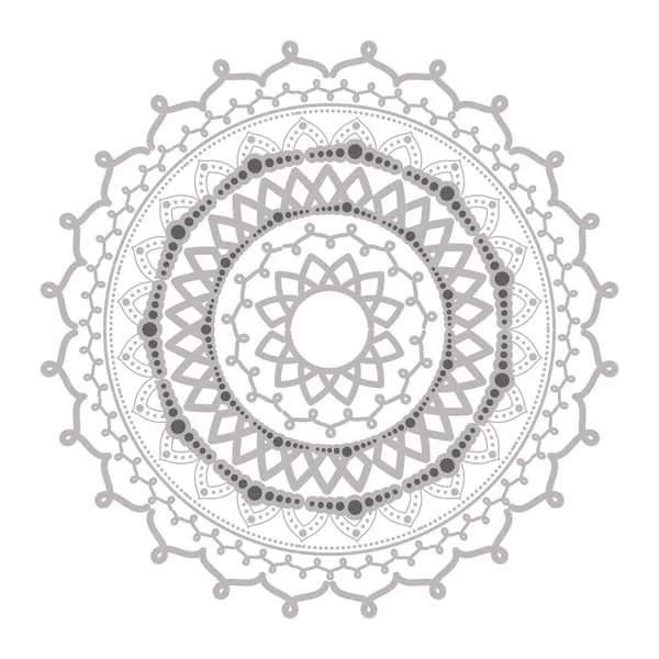 曼陀罗银花形矢量设计 — 图库矢量图片
