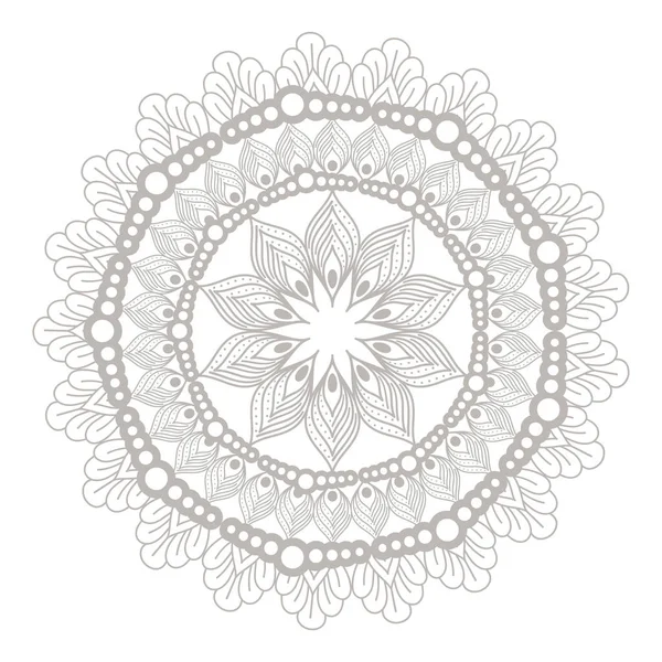 Mandala silver icon vector design — Stock Vector
