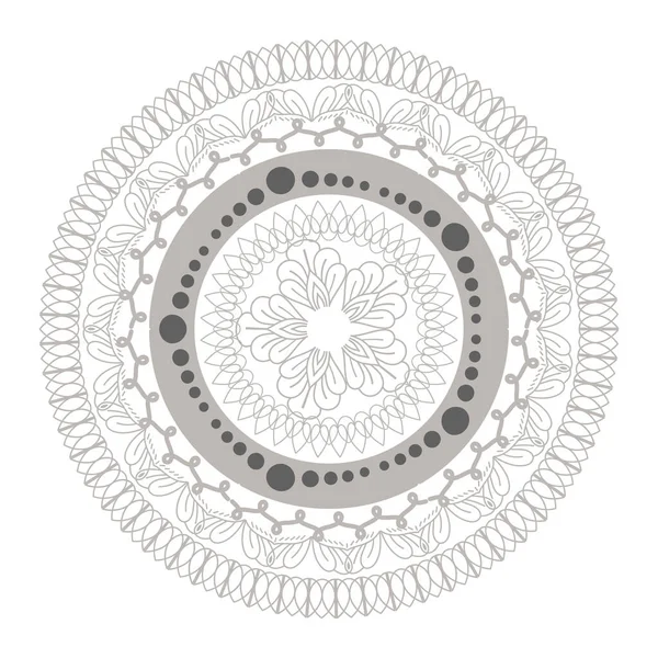 Мандала срібна ікона Векторний дизайн — стоковий вектор