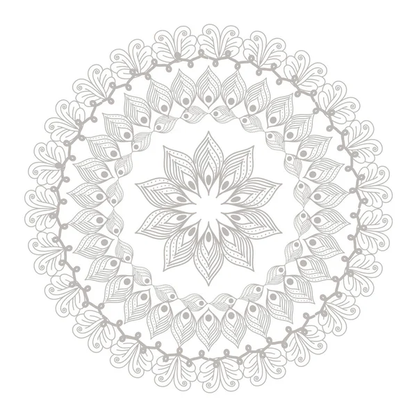 Mandala gümüş ikon vektör tasarımı — Stok Vektör