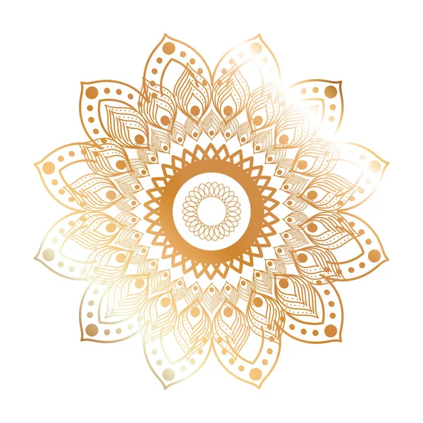 Mandala Gold Blume geformten Vektor-Design — Stockvektor