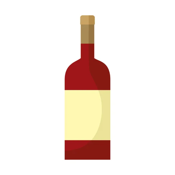 Vino botella icono vector diseño — Vector de stock