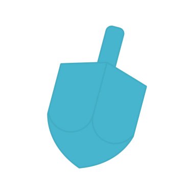 Yahudi dreidel düz biçim ikon vektör tasarımı