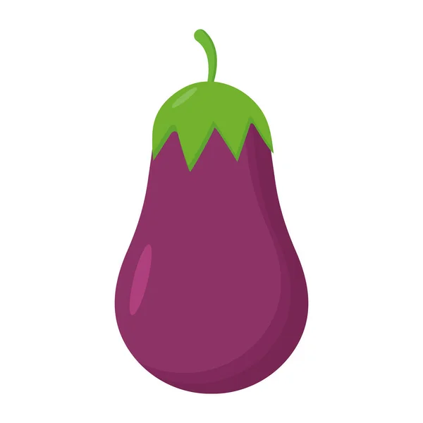 Berenjena icono de la fruta vector de diseño — Vector de stock