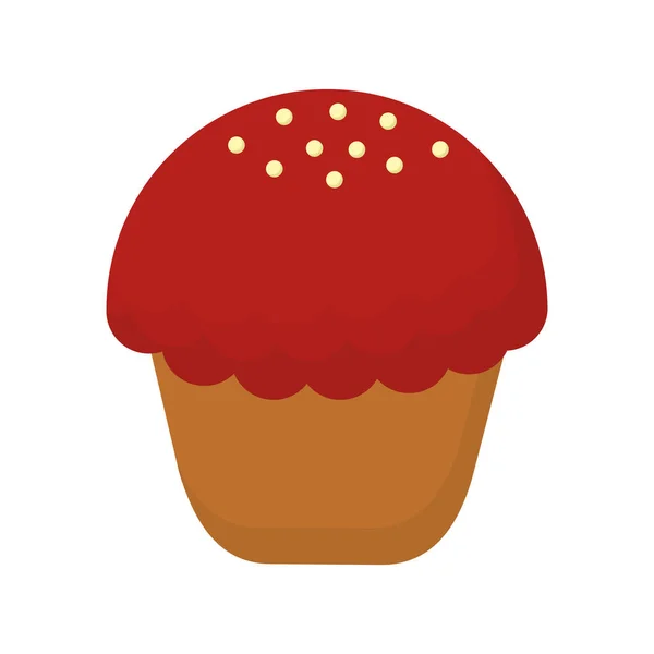 Sweet cupcake ikon vektor design — Stockový vektor
