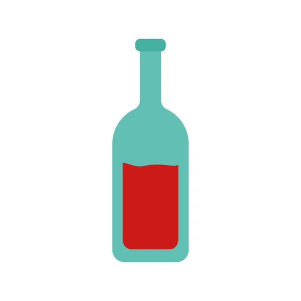 酒瓶扁平图标矢量设计 — 图库矢量图片